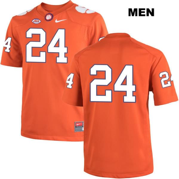 Men's Clemson Tigers #24 Nolan Turner Stitched Orange Authentic Nike No Name NCAA College Football Jersey RDT6546DG